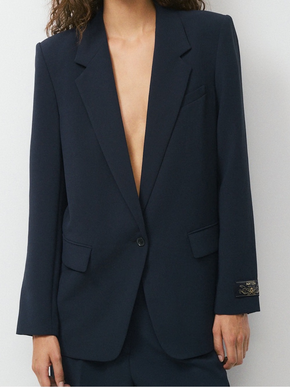 Aritzia Wilfred Generation Blazer in Midnight Navy